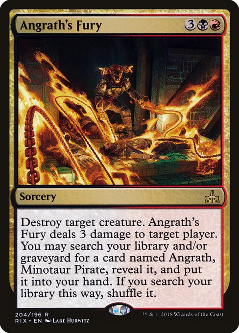 Rivals of Ixalan - 204 - Angrath's Fury - Rare - BR - Non-foil