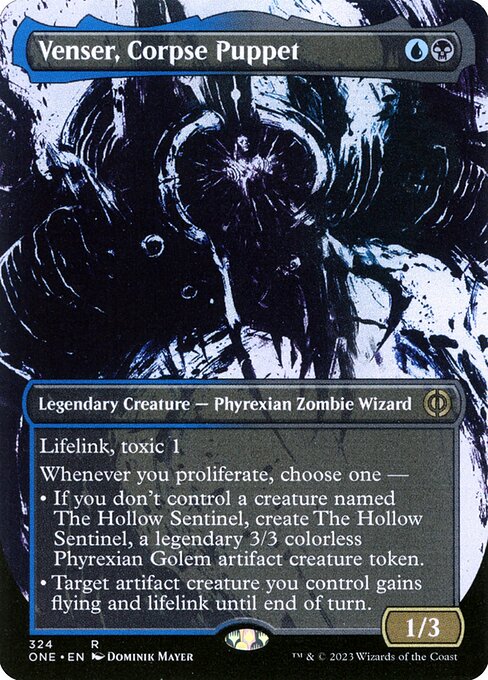 Phyrexia: All Will Be One - 324 - Venser, Corpse Puppet - Rare - UB - Foil