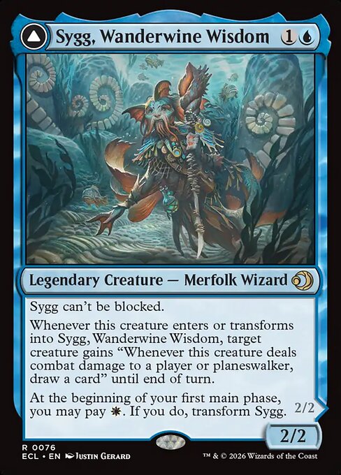 Lorwyn Eclipsed - 76 - Sygg, Wanderwine Wisdom // Sygg, Wanderbrine Shield - Rare - C - Non-foil