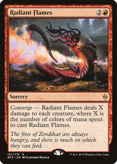 Battle for Zendikar - 151 - Radiant Flames - Rare - R - Non-foil