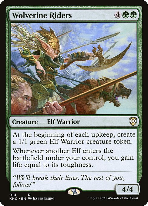 Kaldheim Commander - 14 - Wolverine Riders - Rare - G - Non-foil