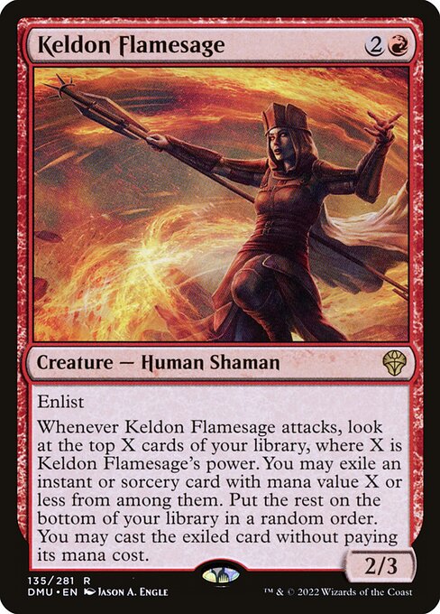Dominaria United - 135 - Keldon Flamesage - Rare - R - Foil