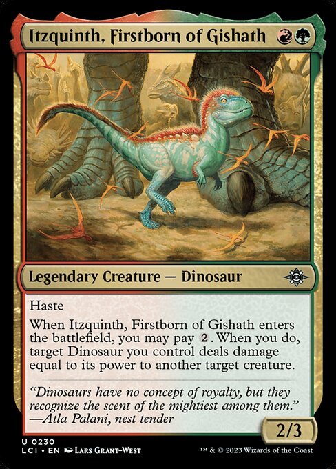 The Lost Caverns of Ixalan - 230 - Itzquinth, Firstborn of Gishath - Uncommon - RG - Non-foil