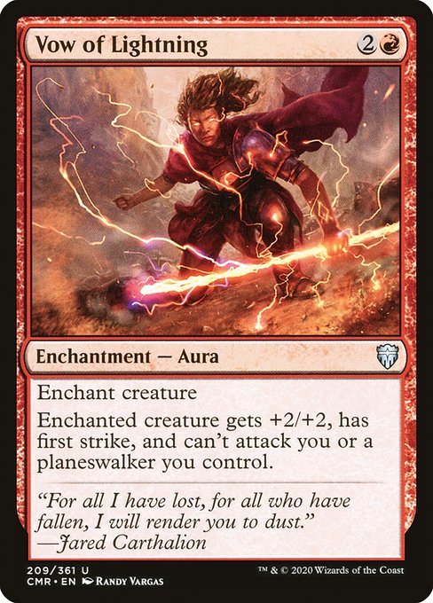 Commander Legends - 209 - Vow of Lightning - Uncommon - R - Non-foil