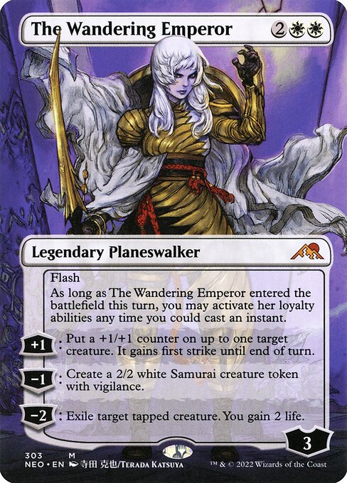 Kamigawa: Neon Dynasty - 303 - The Wandering Emperor - Mythic - W - Foil