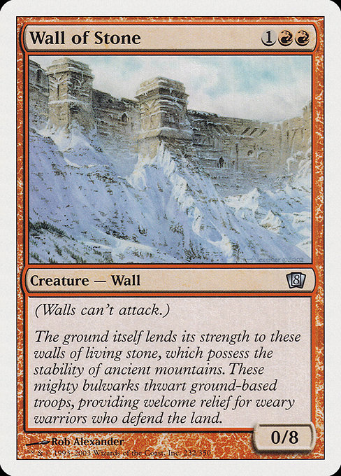 Eighth Edition - 232 - Wall of Stone - Uncommon - R - Non-foil