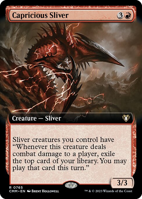 Commander Masters - 765 - Capricious Sliver - Rare - R - Non-foil