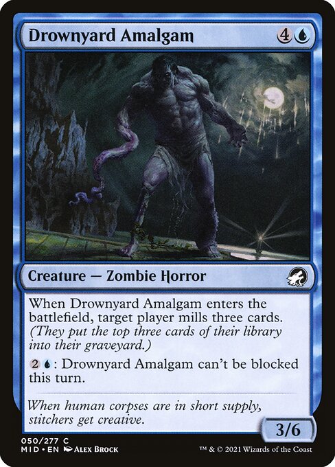 Innistrad: Midnight Hunt - 50 - Drownyard Amalgam - Common - U - Foil