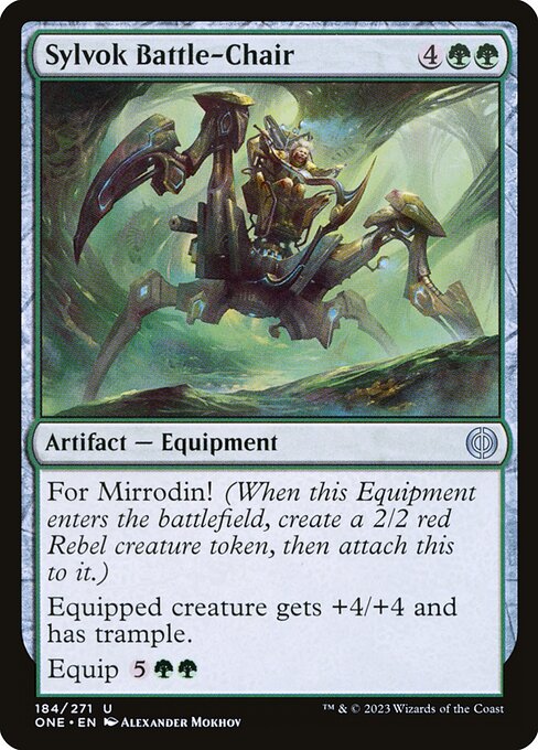 Phyrexia: All Will Be One - 184 - Sylvok Battle-Chair - Uncommon - G - Non-foil