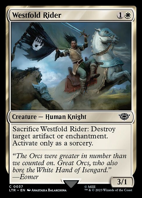 The Lord of the Rings: Tales of Middle-earth - 37 - Westfold Rider - Common - W - Non-foil