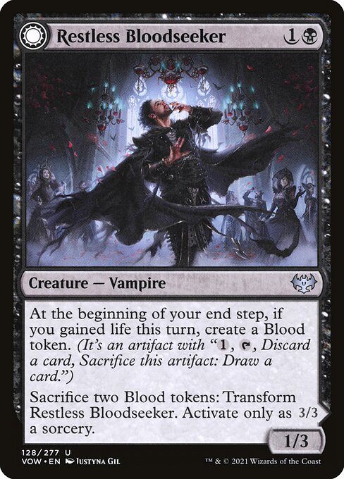 Innistrad: Crimson Vow - 128 - Restless Bloodseeker // Bloodsoaked Reveler - Uncommon - C - Non-foil