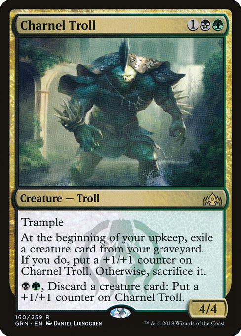 Guilds of Ravnica - 160 - Charnel Troll - Rare - BG - Foil