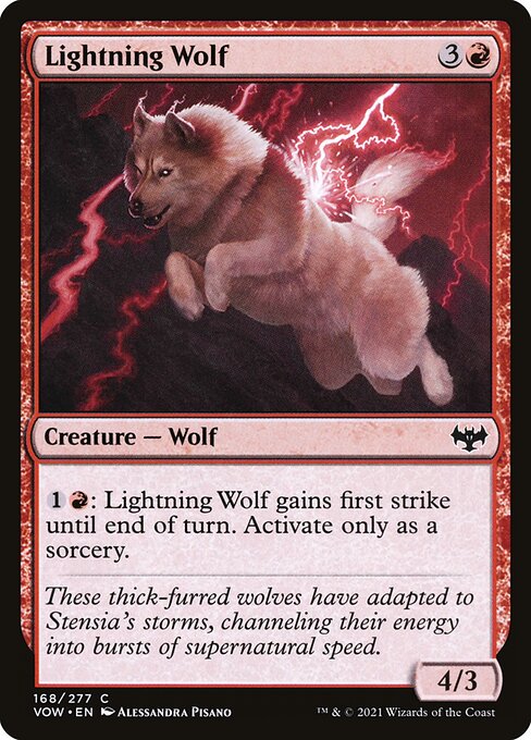 Innistrad: Crimson Vow - 168 - Lightning Wolf - Common - R - Non-foil