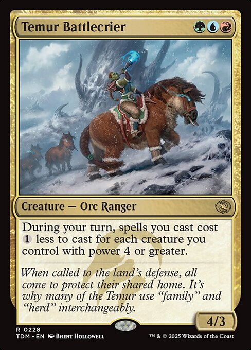 Tarkir: Dragonstorm - 228 - Temur Battlecrier - Rare - Multi - Foil