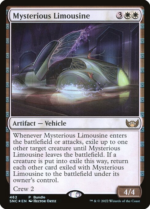 Streets of New Capenna - 462 - Mysterious Limousine - Rare - W - Foil