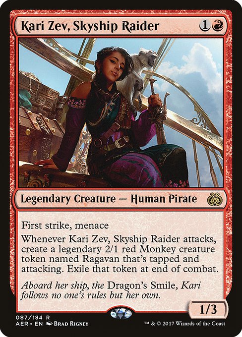 Aether Revolt - 87 - Kari Zev, Skyship Raider - Rare - R - Foil