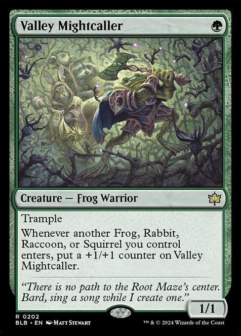 Bloomburrow - 202 - Valley Mightcaller - Rare - G - Foil