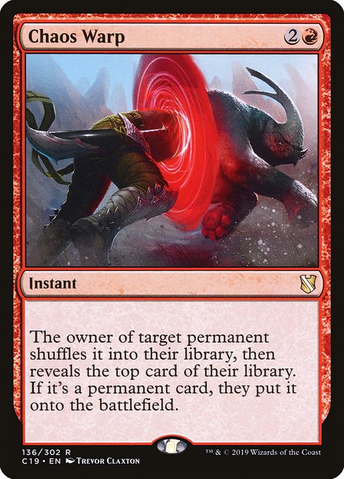 Commander 2019 - 136 - Chaos Warp - Rare - R - Non-foil