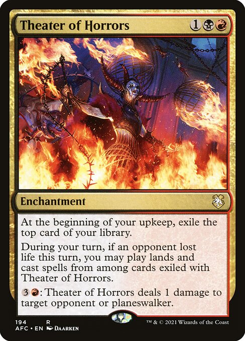 Forgotten Realms Commander - 194 - Theater of Horrors - Rare - BR - Non-foil