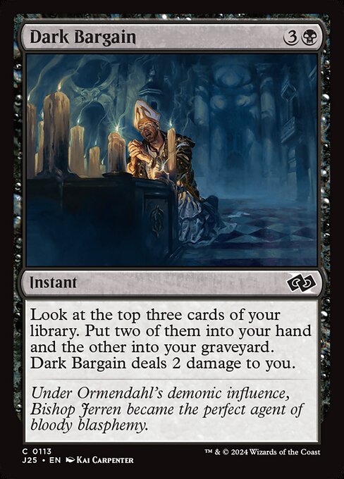 Foundations Jumpstart - 113 - Dark Bargain - Common - B - Non-foil