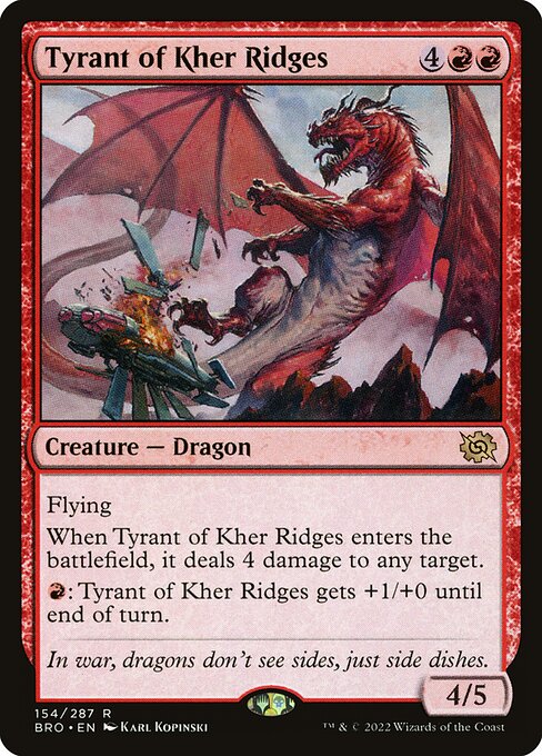 The Brothers' War - 154 - Tyrant of Kher Ridges - Rare - R - Foil