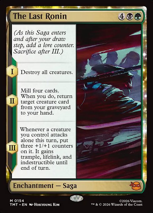 Teenage Mutant Ninja Turtles - 154 - The Last Ronin - Mythic - BG - Non-foil