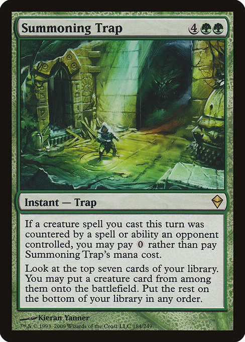 Zendikar - 184 - Summoning Trap - Rare - G - Non-foil
