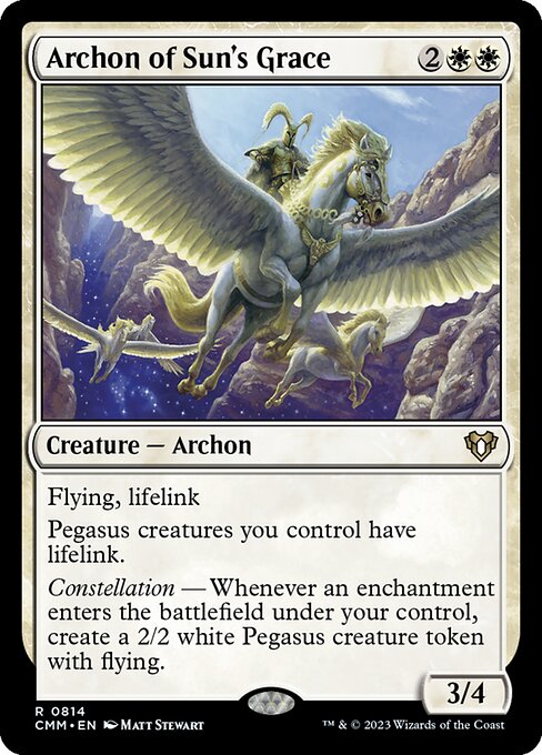 Commander Masters - 814 - Archon of Sun's Grace - Rare - W - Non-foil