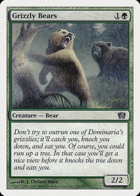 Eighth Edition - 256 - Grizzly Bears - Common - G - Non-foil