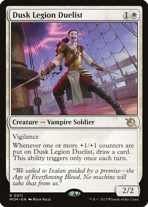 March of the Machine - 11 - Dusk Legion Duelist - Rare - W - Foil