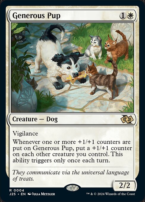 Foundations Jumpstart - 4 - Generous Pup - Rare - W - Non-foil