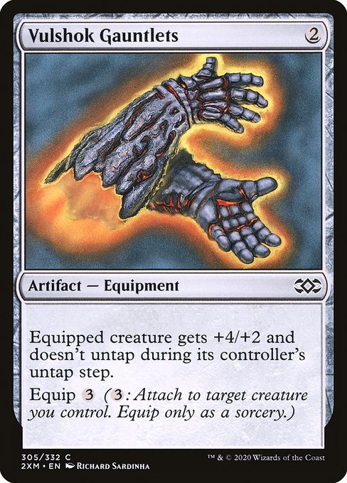 Double Masters - 305 - Vulshok Gauntlets - Common - C - Non-foil