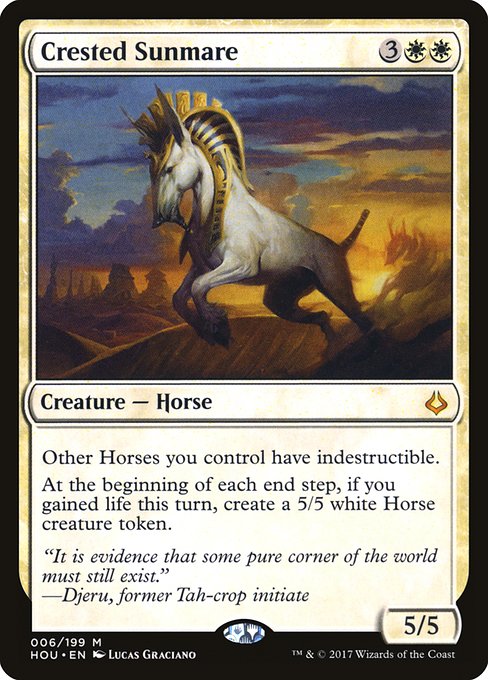 Hour of Devastation - 6 - Crested Sunmare - Mythic - W - Non-foil