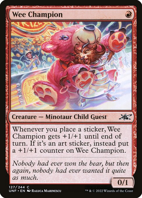 Unfinity - 127 - Wee Champion - Common - R - Foil