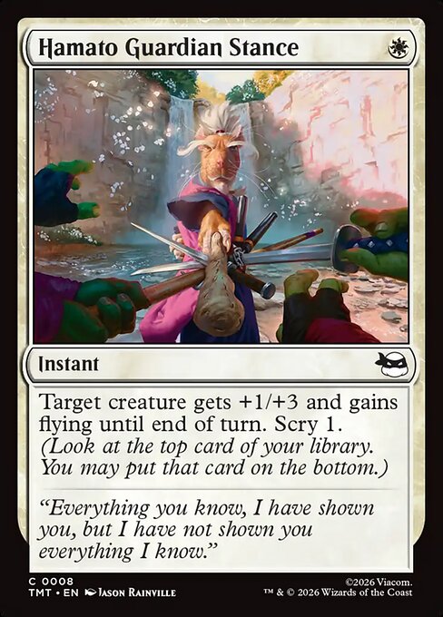 Teenage Mutant Ninja Turtles - 8 - Hamato Guardian Stance - Common - W - Non-foil