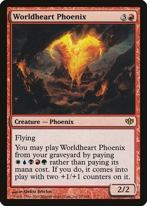 Conflux - 77 - Worldheart Phoenix - Rare - R - Non-foil