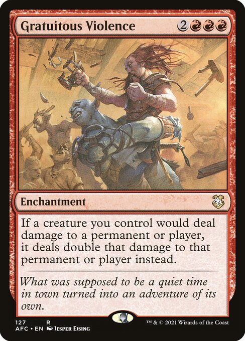 Forgotten Realms Commander - 127 - Gratuitous Violence - Rare - R - Non-foil