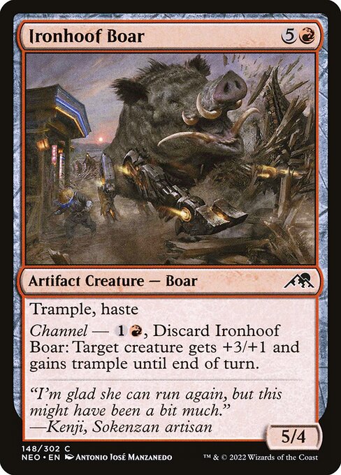 Kamigawa: Neon Dynasty - 148 - Ironhoof Boar - Common - R - Non-foil