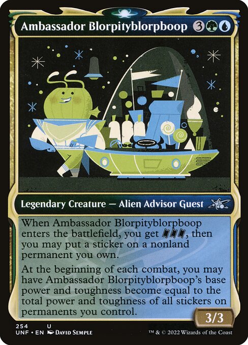 Unfinity - 254 - Ambassador Blorpityblorpboop - Uncommon - UG - Foil