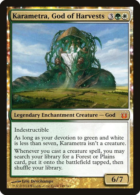 Born of the Gods - 148 - Karametra, God of Harvests - Mythic - WG - Non-foil