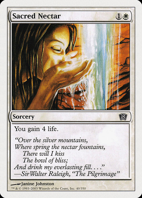 Eighth Edition - 40 - Sacred Nectar - Common - W - Non-foil