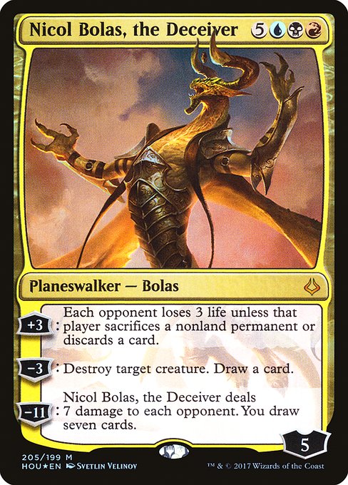 Hour of Devastation - 205 - Nicol Bolas, the Deceiver - Mythic - Multi - Foil