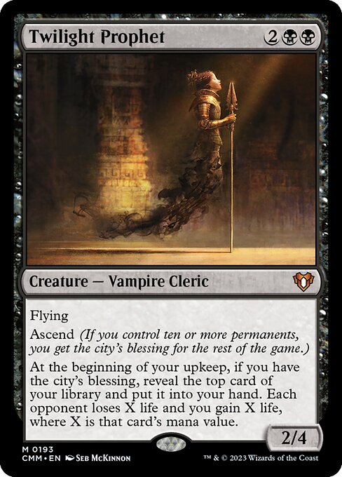 Commander Masters - 193 - Twilight Prophet - Mythic - B - Non-foil