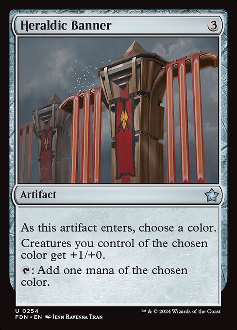 Foundations - 254 - Heraldic Banner - Uncommon - C - Non-foil