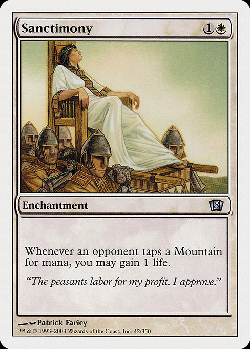 Eighth Edition - 42 - Sanctimony - Uncommon - W - Non-foil
