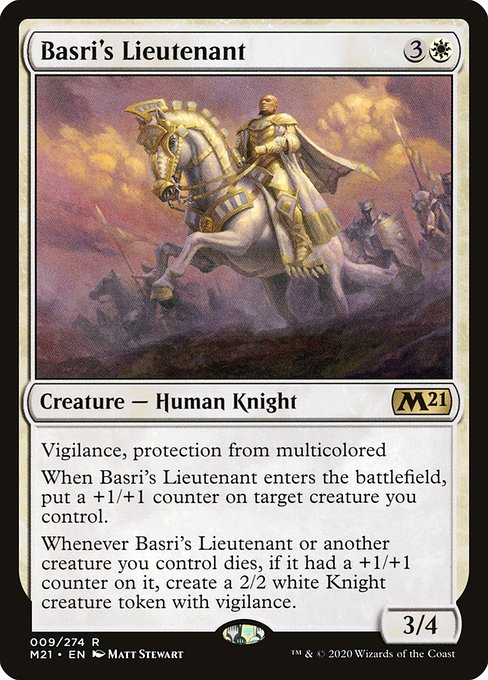 Core Set 2021 - 9 - Basri's Lieutenant - Rare - W - Non-foil