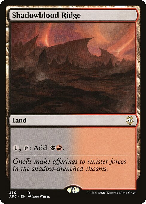 Forgotten Realms Commander - 259 - Shadowblood Ridge - Rare - C - Non-foil