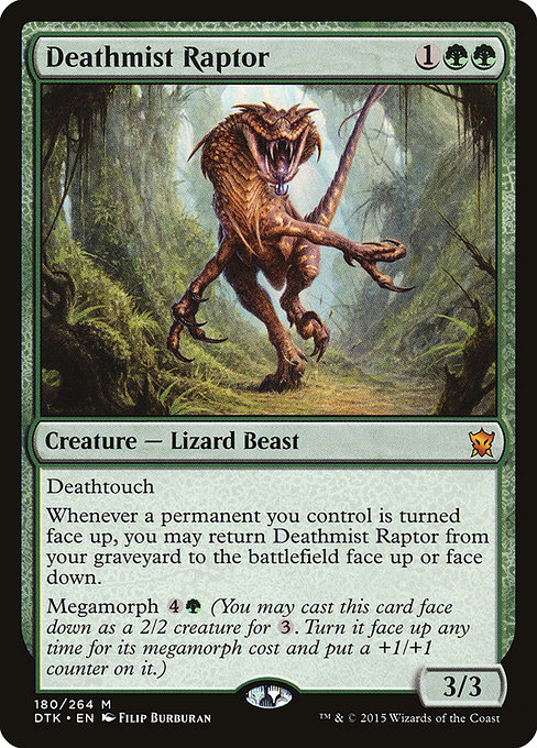 Dragons of Tarkir - 180 - Deathmist Raptor - Mythic - G - Non-foil
