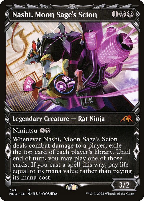 Kamigawa: Neon Dynasty - 343 - Nashi, Moon Sage's Scion - Mythic - B - Non-foil