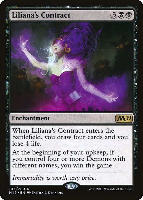 Core Set 2019 - 107 - Liliana's Contract - Rare - B - Non-foil
